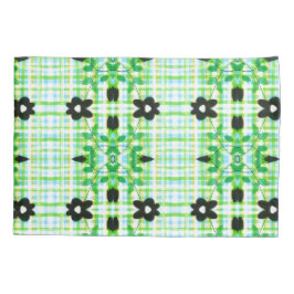 Hüllen mit blauem und grünem Kariertem Kissen Kissenbezug