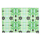 Hüllen mit blauem und grünem Kariertem Kissen Kissenbezug (Vorderseite)