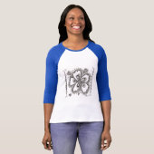 Hülse des Blumen-Power-3/4 T-Shirt (Vorne ganz)