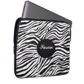 HÜLSE DES ZEBRA-PRINT-MONOGRAM-LAPTOP LAPTOPSCHUTZHÜLLE (Vorne Rechts)