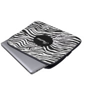 HÜLSE DES ZEBRA-PRINT-MONOGRAM-LAPTOP LAPTOPSCHUTZHÜLLE (Vorne Knopf)