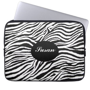 HÜLSE DES ZEBRA-PRINT-MONOGRAM-LAPTOP LAPTOPSCHUTZHÜLLE