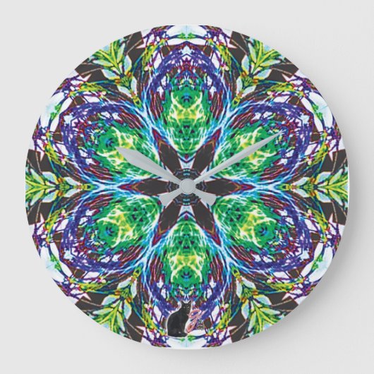 Hülsen-Kaleidoskop Große Wanduhr (Vorderseite)