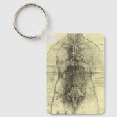Human Anatomy, Female Torso by Leonardo da Vinci Schlüsselanhänger (Vorderseite)