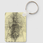 Human Anatomy, Female Torso by Leonardo da Vinci Schlüsselanhänger (Rückseite)