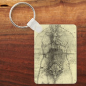 Human Anatomy, Female Torso by Leonardo da Vinci Schlüsselanhänger (Vorderseite)