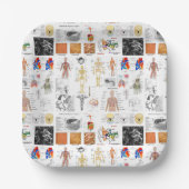 Human Anatomy Medical Chart Pappteller (Vorderseite)