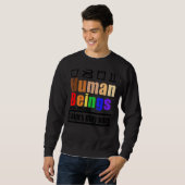 Human Beings Care Label Lgbtq Pride Month Blm Equa Sweatshirt (Vorne ganz)