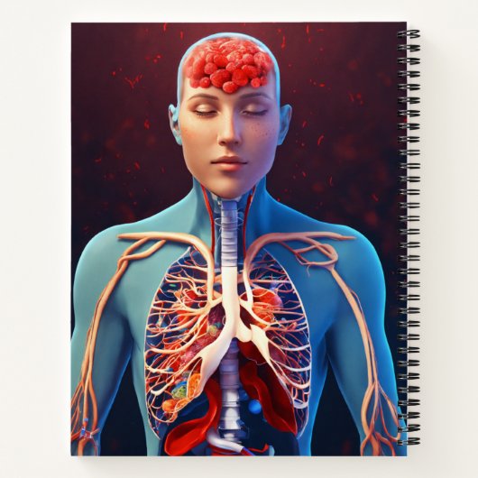 Human Body Spiral Notebook Notizblock (Rückseite)