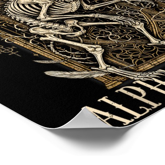 Human By Chance Alpha By Choice Alpha Wolf Meme Da Poster (Ecke)