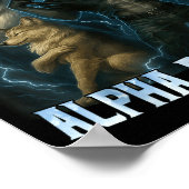 Human By Chance Alpha By Choice Funny Alpha Wolves Poster (Ecke)