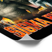 Human By Chance Sigma By Choice Funny Alpha Wolf M Poster (Ecke)