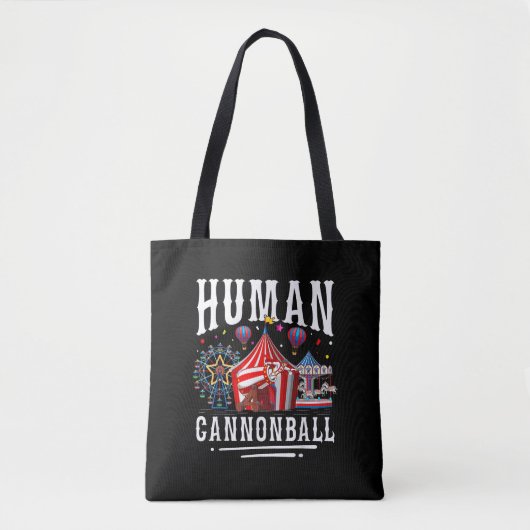 Human Cannonball Circus Carnival Tasche (Vorderseite)