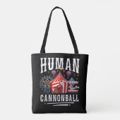 Human Cannonball Circus Carnival Tasche (Rückseite)