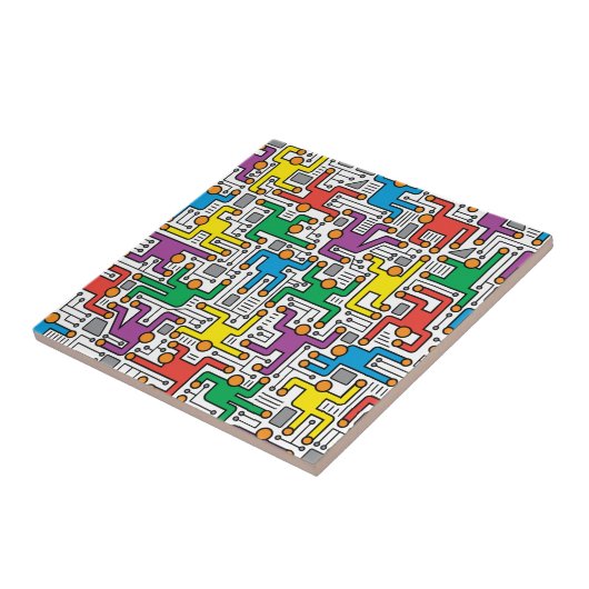 Human Circuit Board Fliese (Seite)