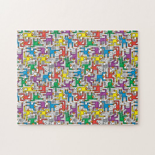 Human Circuit Board Puzzle (Horizontal)