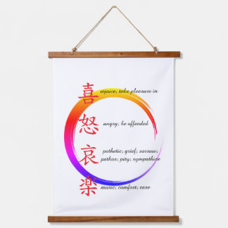 human emotions wandteppich mit holzrahmen