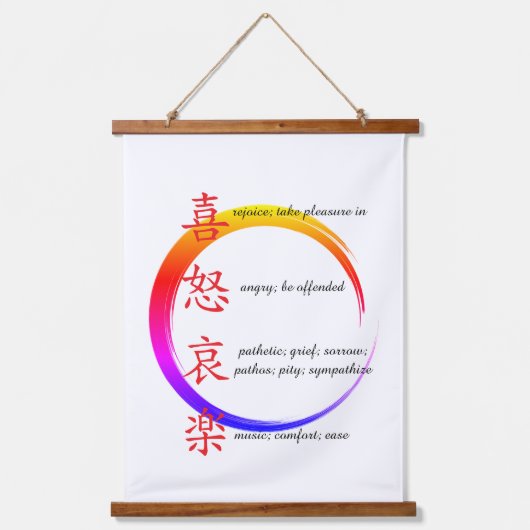 human emotions wandteppich mit holzrahmen (Vorderseite)