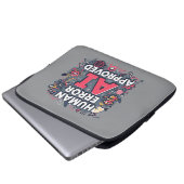 Human Error AI Approved Digital Art Laptopschutzhülle (Vorne Knopf)