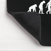 Human Evolution , Badminton Player Version Mousepad (Ecke)