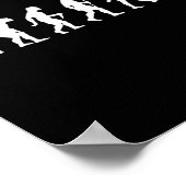 Human Evolution , Badminton Player Version Poster (Ecke)