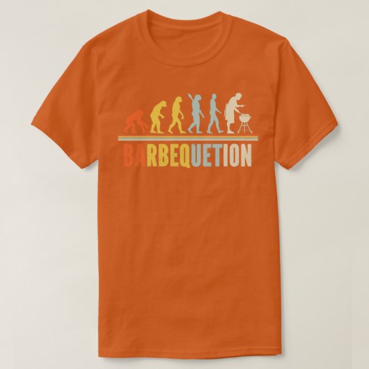 Human Evolution Griller BBQ Funny HOT Barbeque T-Shirt (Design vorne)