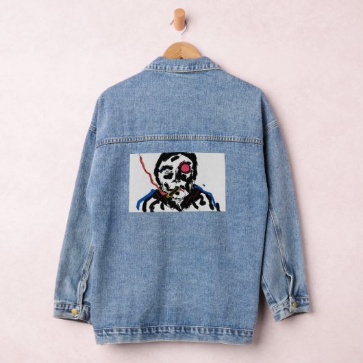 Human face Funky Sketch Jeansjacke (Hangar)