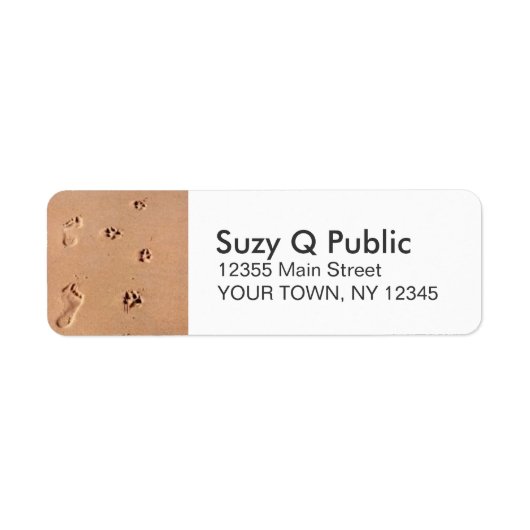 Human Foot Print Paw Print Personal Address Labels (Vorne)