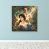 Human Form, Feline Soul – Mystic Cat Wall Art Leinwanddruck (Insitu (Holzboden))