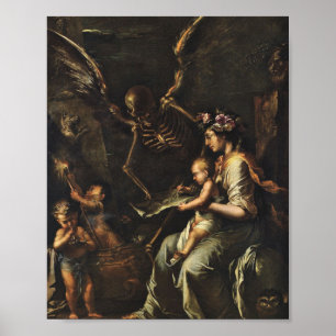 Human Frailty - Salvator Rosa 1656 Poster