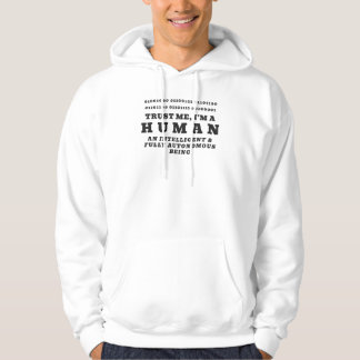 Human Hello Binary Code Promo QR Code Tech Humor Hoodie