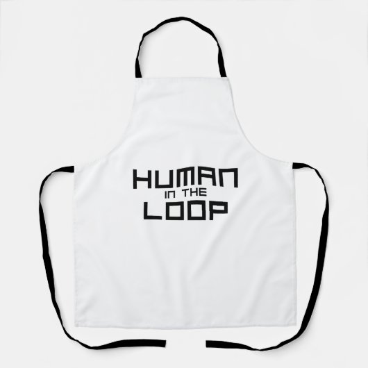 Human in the Loop Minimalist Industrial Apron Schürze (Vorderseite)