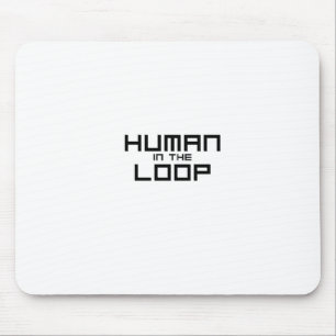 Human-in-the-Loop-Minimalist-Mauspad mit technisch Mousepad