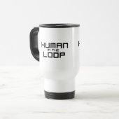 Human in the Loop Minimalist  Reisebecher (Vorderseite Links)