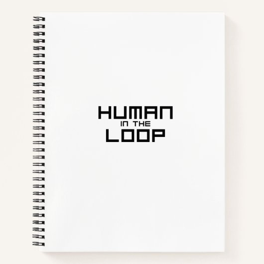 Human in the Loop Minimalist Studio Notizbuch (Vorderseite)
