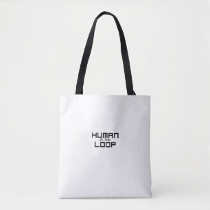Human in the Loop Minimalistische Canvas-Tasche Tasche