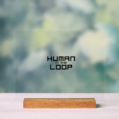 Human in the Loop Minimalistische Technische Mausp Acrylschild (Neutral)