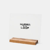 Human in the Loop Minimalistische Technische Mausp Acrylschild (Winkel)