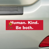 Human Kind Quote with Sunflower Autoaufkleber (Auf Auto)