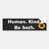 Human Kind Quote with Sunflower Autoaufkleber (Vorne)