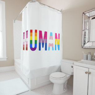HUMAN LGBT Flag Gay Pride Monat Transgender Duschvorhang