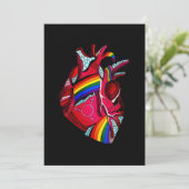 HUMAN LGBT Flag Gay Pride Monat Transgender Einladung (Stehend Vorderseite)