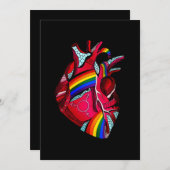 HUMAN LGBT Flag Gay Pride Monat Transgender Einladung (Vorne/Hinten)