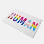 HUMAN LGBT Flag Gay Pride Monat Transgender Fußmatte (Schrägansicht)