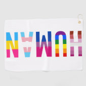 HUMAN LGBT Flag Gay Pride Monat Transgender Golfhandtuch (Horizontal)