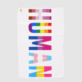 HUMAN LGBT Flag Gay Pride Monat Transgender Golfhandtuch (Vorderseite)