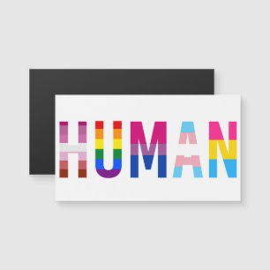 HUMAN LGBT Flag Gay Pride Monat Transgender Magnetkarte