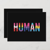 HUMAN LGBT Flag Gay Pride Monat Transgender Postkarte (Vorne/Hinten)
