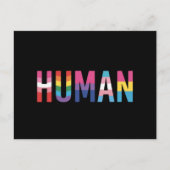 HUMAN LGBT Flag Gay Pride Monat Transgender Postkarte (Vorderseite)