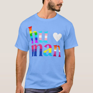 HUMAN LGBT Flag Gay Pride Monat Transgender Rainbo T-Shirt